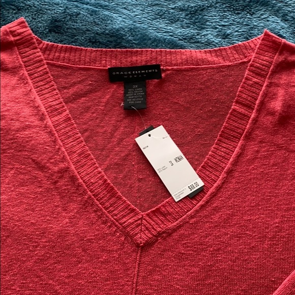 Grace Elements Woman 3X coral light summer sweater - Picture 3 of 6